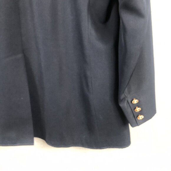 Vintage Pioneer Wear Blazer Mens 48 Navy Blue Western Sport Coat Jacket Office - Picture 12 of 16